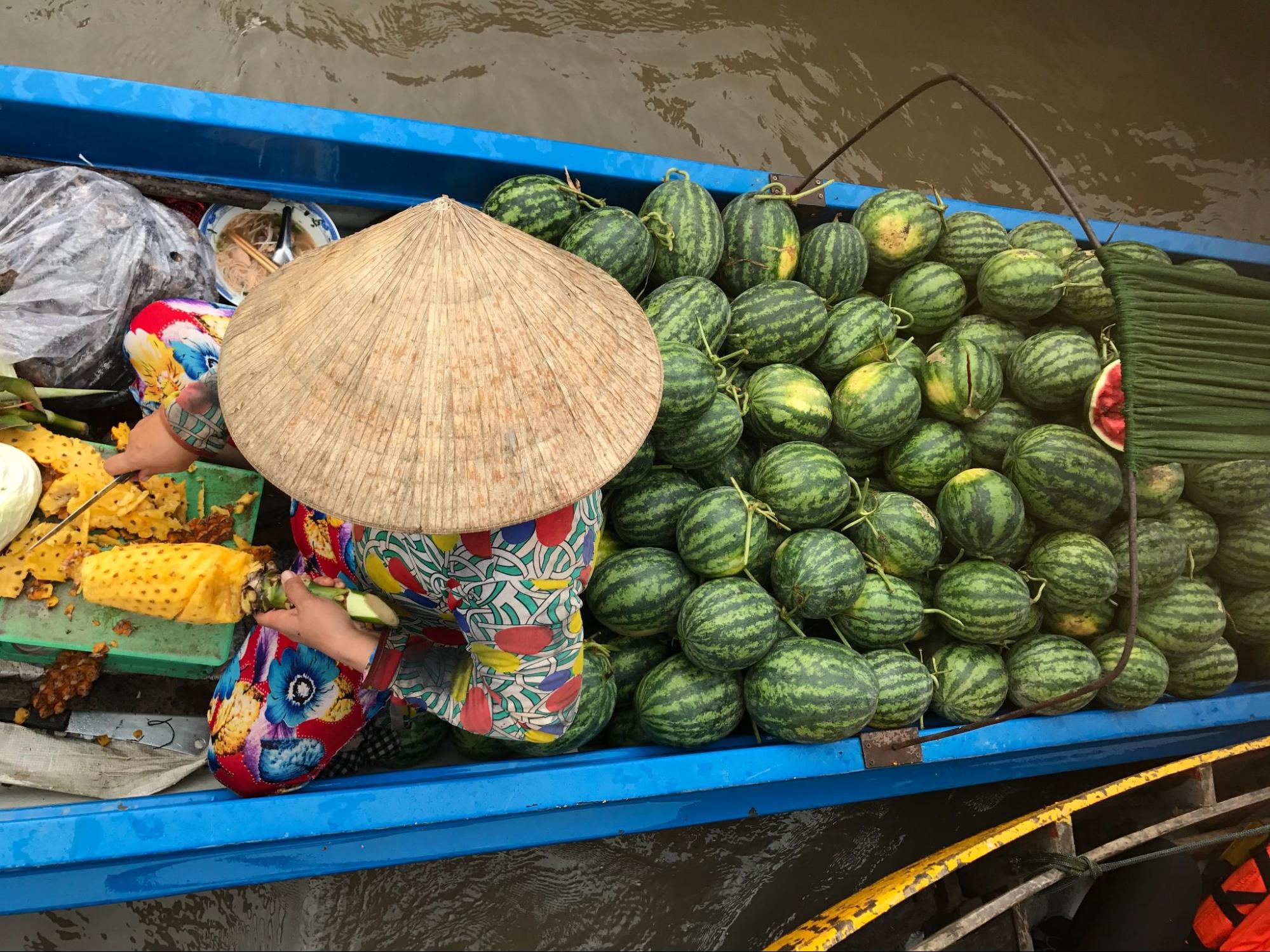 fruit in mekong floating market