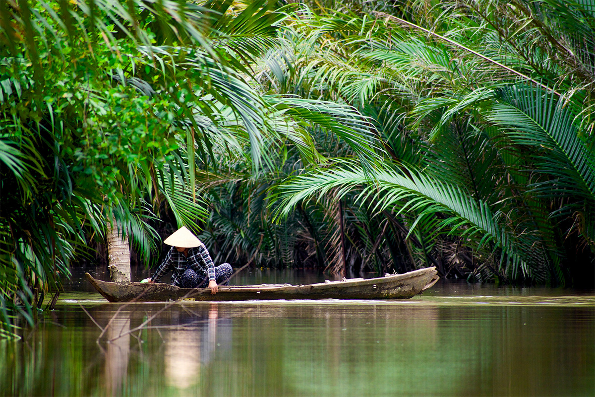 Fishing in Mekong delta by Nikhita Singhal