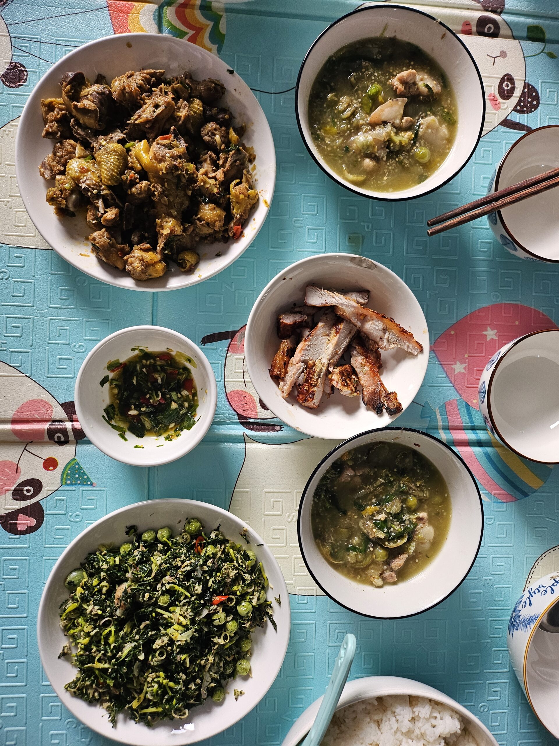A meal with local people A meal with local people