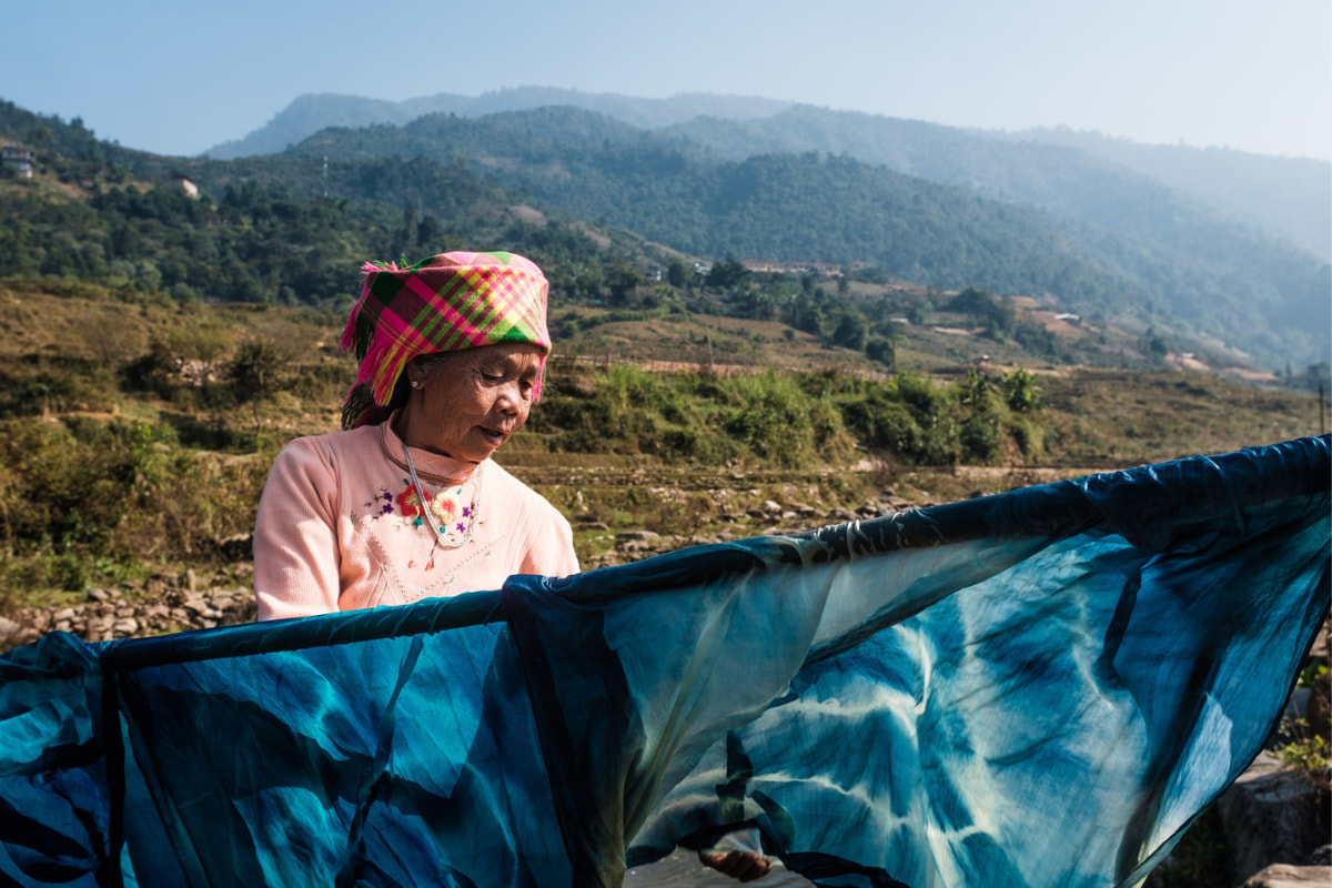 Indigo Dyeing in Mu Cang Chai